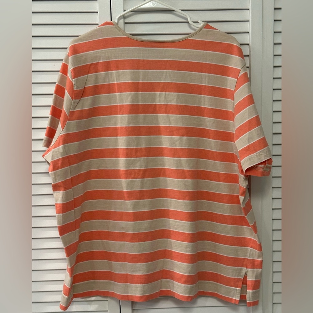 🐧3/$15 or 5/$20 - Mountain Lake II Striped Short-Sleeve Shirt Size 3X EUC - Picture 2 of 5